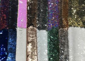Wholesale Reversible Colorful Mermaid Sequin Fabric , Silver Sequin Material Custom Made from china suppliers
