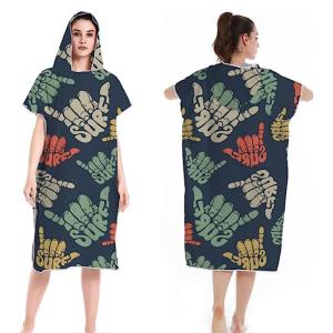 Wholesale Custom Microfiber Beach Towel Women Man Surf Poncho Towel from china suppliers