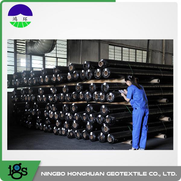 Quality 150g Black High Strength Circle Loom Polypropylene Woven Geotextile Filter Fabric for sale