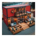 20ft Modern Luxury Prefab House Steel Sandwich Panel Modified Shipping Container