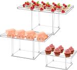 Assembled Design Acrylic Cake Stand Buffer Table Riser Food Serving Custom