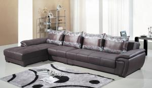 Wholesale modern living room leather corner section sofa furniture exporter from china suppliers