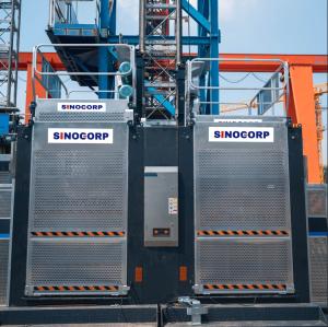 Wholesale SC200 Double Cabin Construction Building Hoist Elevator 2000 * 2 Kg Rated Loading Capacity from china suppliers
