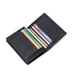 Open Closure Genuine Leather Credit Card Wallet for 2024 Product Business