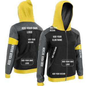 Wholesale Custom Logo Printing and Embroider 100% Cotton Men's Workout Hoodies with Zipper-up Style from china suppliers
