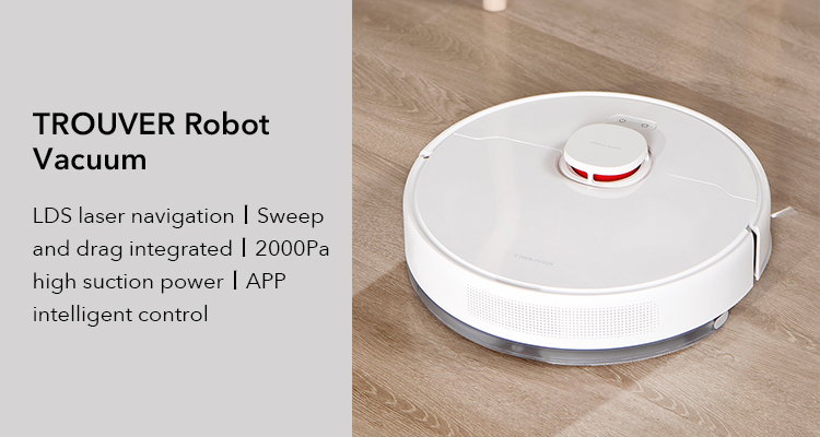 TROUVER Finder Robot Vacuum Cleaner For Home Automatic Sweeping Dust Sterilize TROUVER Portable Vacuum Cleaner