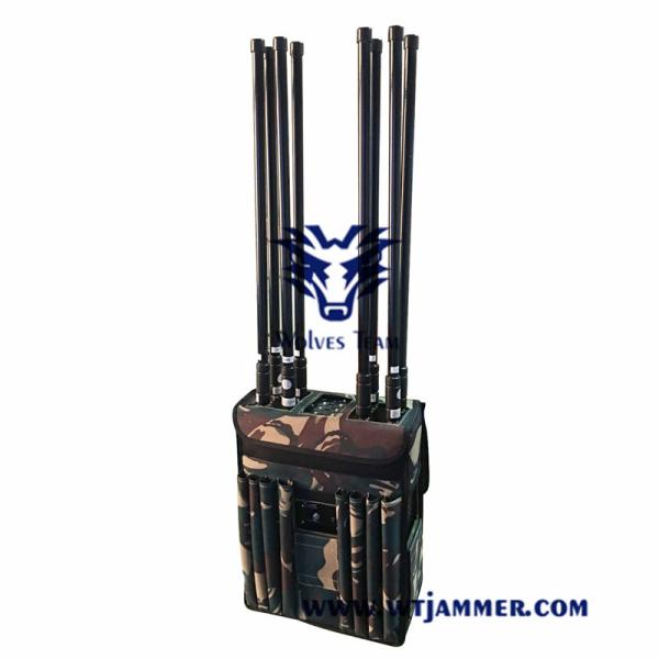 Cell Phone Backpack Jammer 6 Bands 80W High Power Easy Operation Long Life