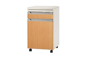 Wholesale Iron Abs Hospital Bedside Cabinet Castors Two With Brakes Quiet Operation from china suppliers