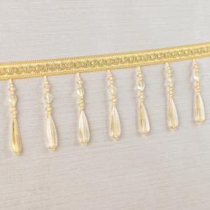 Wholesale Handmade fashionable chain beads lace tassels fringes for curtain/sofa/pillow decoration from china suppliers