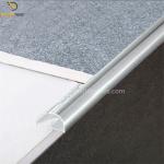 Chrome Silver Metal Tile Trims 7/16 Quarter Round Open Edge