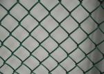 Black PVC Coated Chain Link Mesh Fence 1mm-7mm Wire Diameter Waterproof