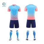 Quick Dry Material Soccer Uniform Set Standard Thickness Custom T Shirt Football
