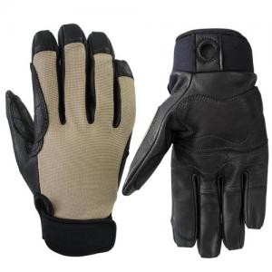 China Tight Fitting Tactical Fast Rope Gloves Goatskin Palm Spandex Back on sale