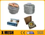 PVC Coated Barbed Wire With 200m Length Coil Green Color For Boundary Protection