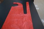 Single Use Red Disposable PE Apron , Polythene Disposable Paint Aprons For Adult