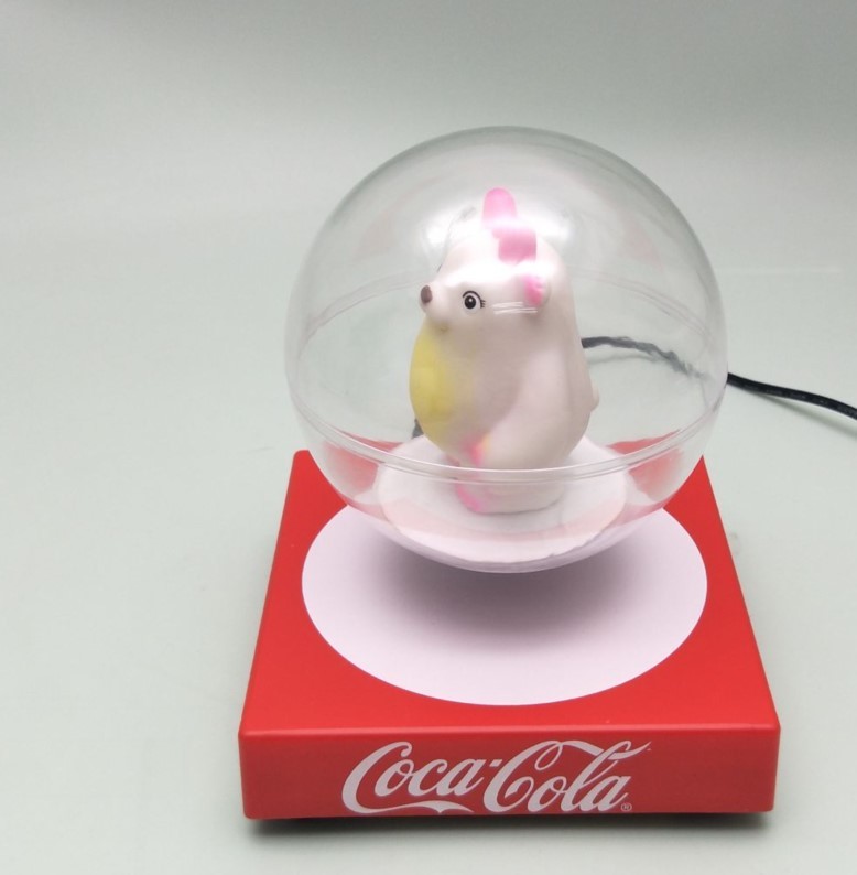 hotsale magnetic levitation bottom ornament toys bear display ,levitating transparent ball stand
