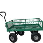 Outdoor Four-wheel Heavy Duty Steel Mesh Yard Garden Jumbo Crate Wagon Utility