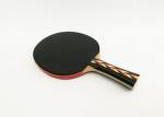 Linden Wood 6mm Table Tennis Bats , Good Ping Pong Paddles With Orange Sponge 1