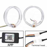 DRL RGB Halo Rings Car Interior Led Ambient Lights CCFL Angel Devil Eyes 80mm