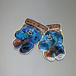 Smell Proof Die Cut Mylar Bags Holographic 3.5g Zipper Irregular Shape Bags