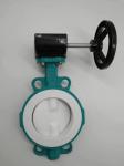 wafer style stainless steel ptfe lined split body butterfly valves