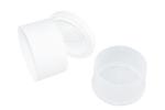 PP flip top cap cream jar 100g with Magnet scoop uses aluminum foil gasket for