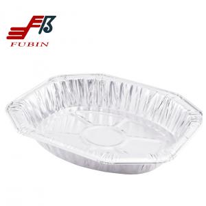 China 6500ml Oval Foil Trays 8011 Aluminum Roaster Pan Recyclable on sale