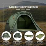 Camping Tent Cot, Folding Tent Combo Air Mattress & Sleeping Bag, Off-Ground