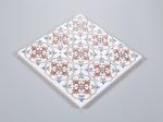 Encaustic White And Red Wall Floret Ceramic Rustic Tiles 200x200mm For Kitchen