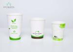 White PLA Lined Single Wall Compostable Paper Cups Resource Saving Flexo