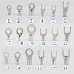 Copper Wire Crimp Connector Cable Non-insulated Spade Terminals Kit