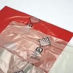Asbestos Removal, Disposable plastic yellow poly asbestos warning printed burial