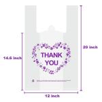 High Quality Plastic Clear Vest Handles Bags T-shirt Shopping Bags with Custom