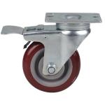 100KG 100mm Castors Heavy Duty 4 PVC Swivel Plate Caster Wheels