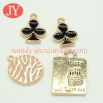 Hanging Plating Gold ColorCustomized round shape metal tag for handbags