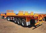 150t Heavy Mechanical Suspension Flatbed Semi Trailer for 20FT 40FT Container