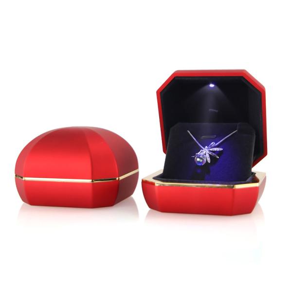 Hanhong Round White Light Luxury Bulb Packaging in Plastic Velvet for Red