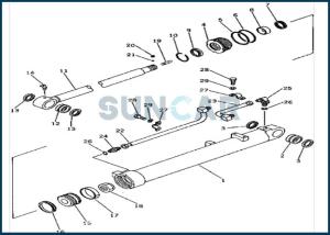 Wholesale 20X-63-66300 20X6366300 Hydraulic Arm Cylinder Seal Repair Kit For KOMATSU PC80-1 from china suppliers