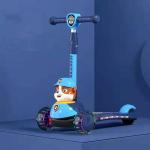 Unisex Battery-powered Children's Scooter Car with Flash Foldable and Battery
