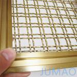 Stainless Steel Brass Mesh Cabinet Inserts Wire Grille For Cabinetry