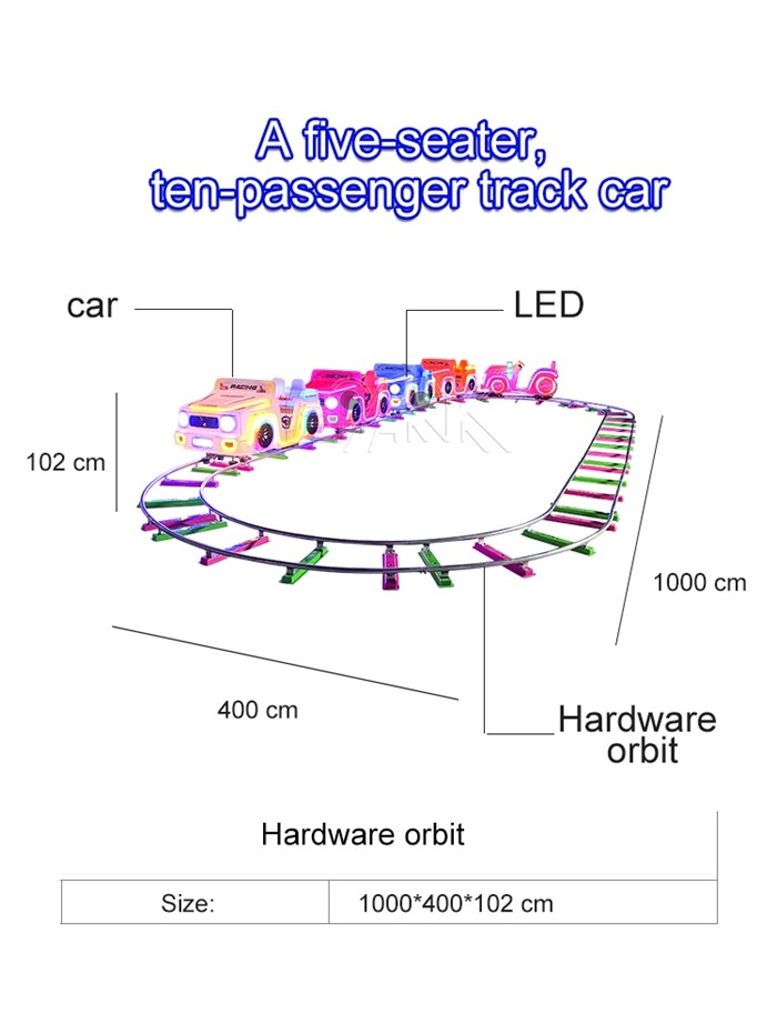 10 Players Kiddy Ride Machine Electric Train With Track