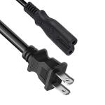US Plug IEC320 C7 Cable NEMA 1-15P , 7A 10A 125V 2 Prong AC Power Cord
