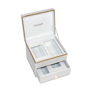Wholesale Multifunctional Cosmetic Gift Boxes Two Tiers With Grosgrain Ribbon from china suppliers