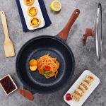 Wholesale Custom 32cm Aluminum Frying Pan Maifan Stone Coating Non Stick Cooking