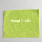Green 2 layersthick twist solid microfiber dish rags， tea towels wipes,single