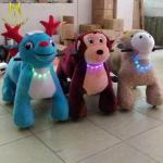 Hansel amusement kids walking battery operated ride on stuffed animals