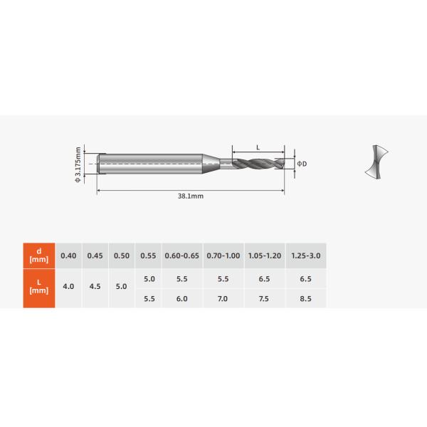 High Rigidity Design Slot PCB Router Bits