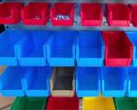 Rectangle Plastic Tote Bin Plastic Bolt Bins Collapsible Storage 5-10kg Load