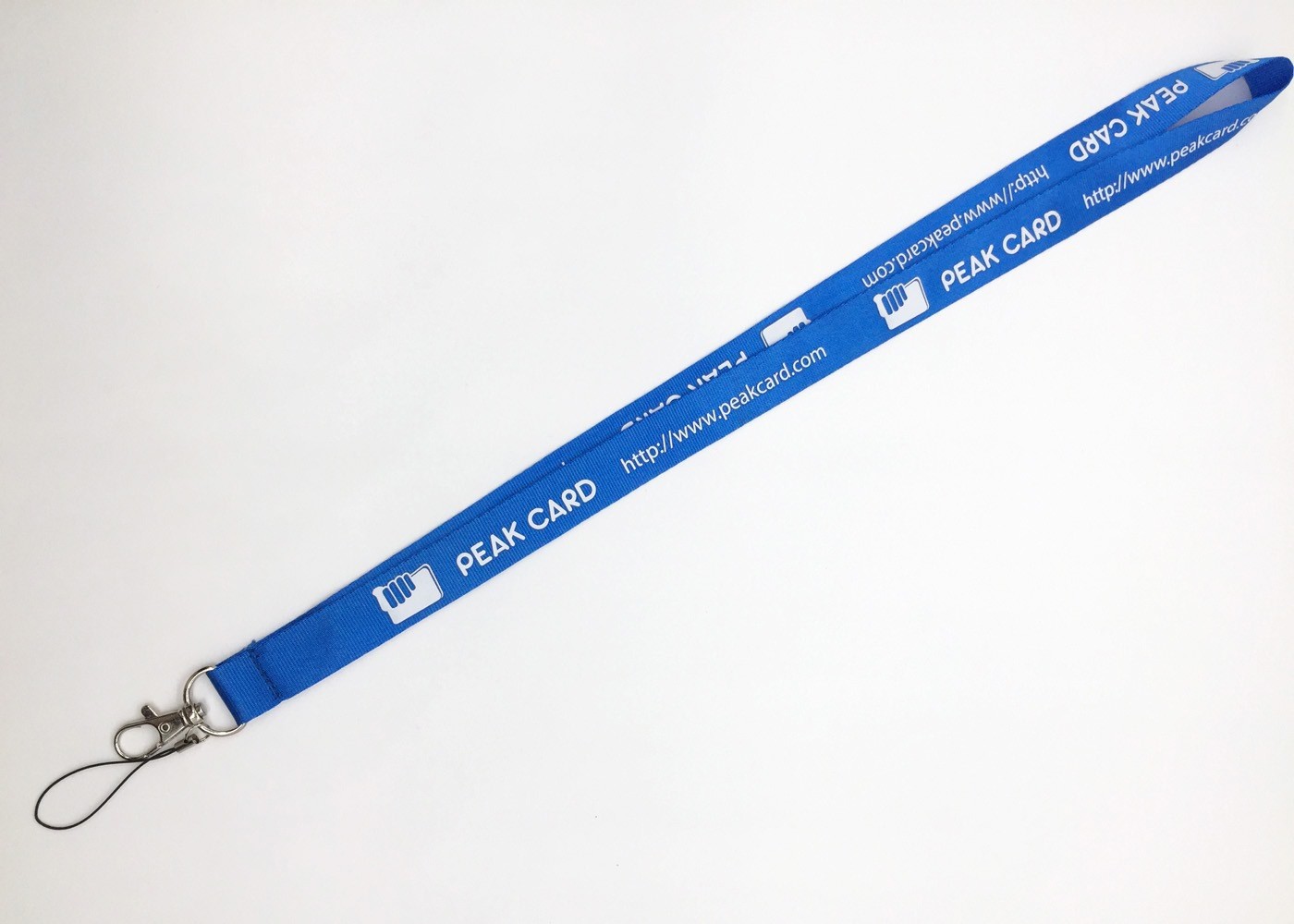 durable grey color stylish custom silk screen polyester lanyard with metal hook