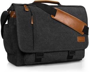 Wholesale ESTARER MEN MESSENGER BAG 15.6 INCH, WATER-RESISTANT CANVAS COMPUTER BAG WORK BAG, LAPTOP SHOULDER BAG BRIEFCASE SATCHEL from china suppliers